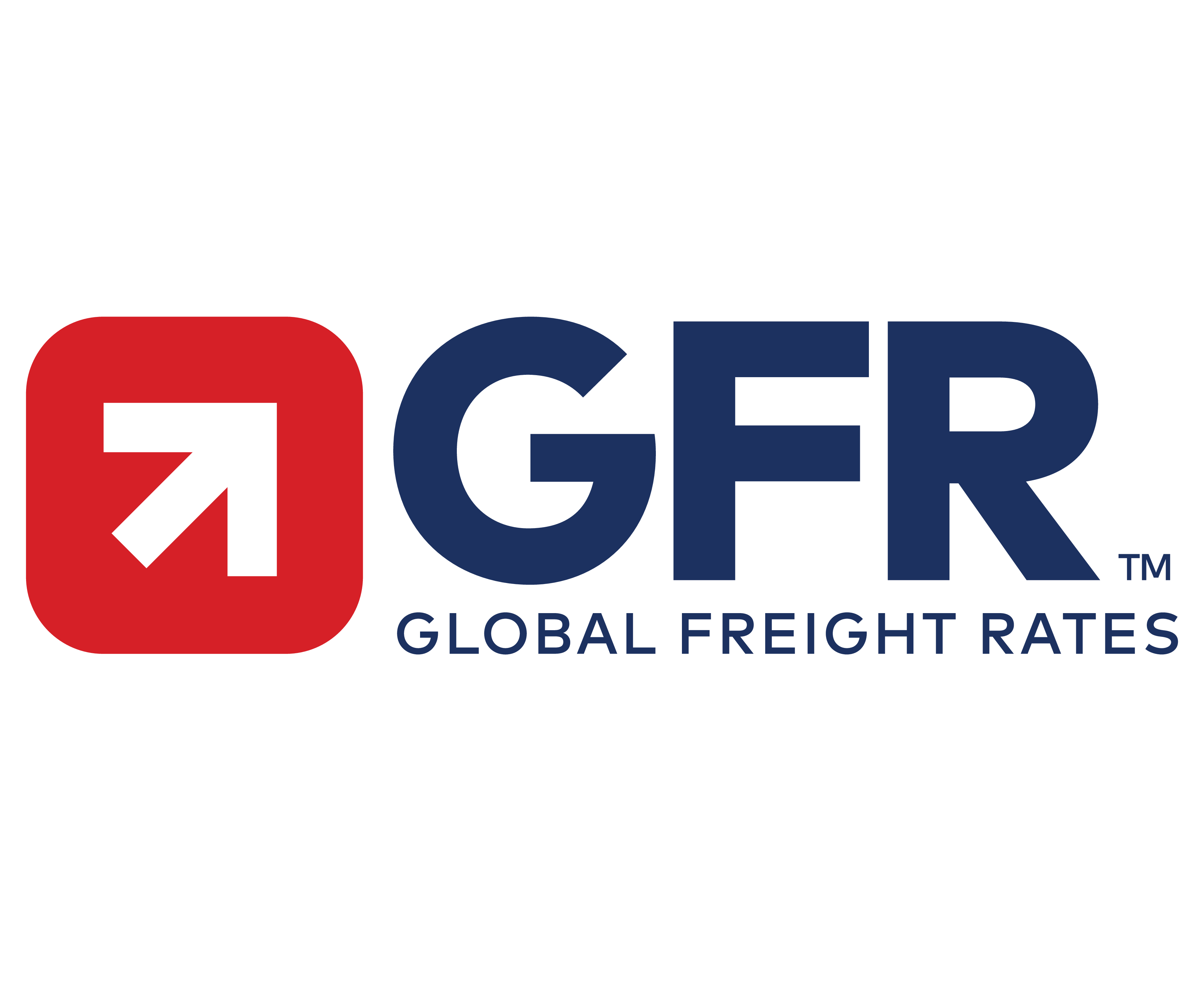 A picture shows the company logo of GFR Logistics with a unique design.